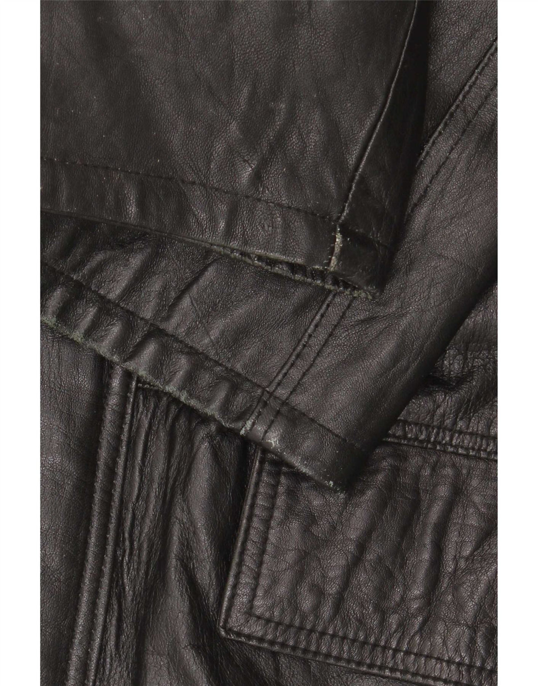 Vintage herre læderfrakke IT 48 Medium Sort