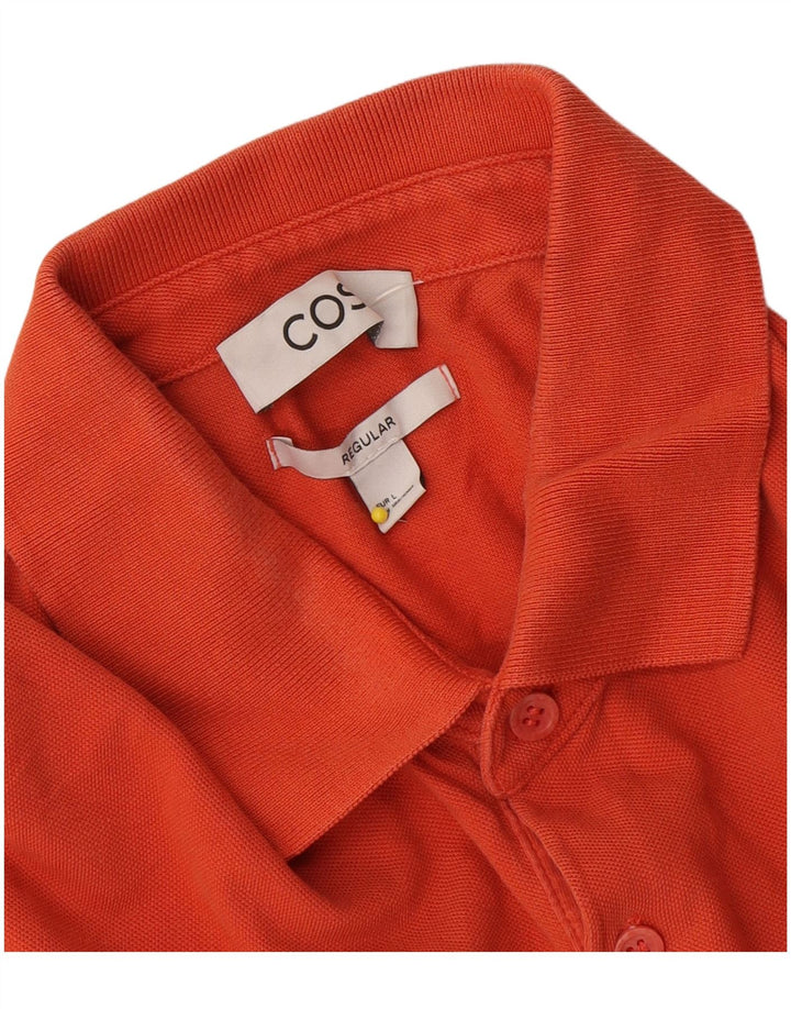 Cos Herre Regular Polo Shirt Large Orange