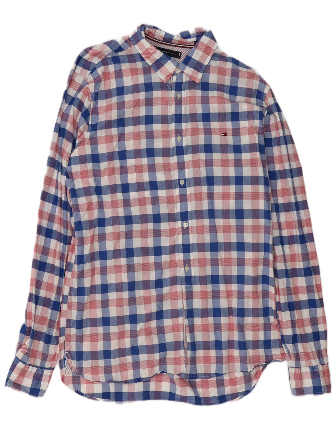 Tommy Hilfiger Herre Slim Fit skjorte Stor flerfarvet ternet bomuld