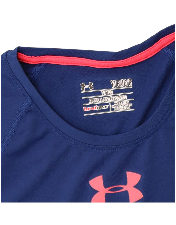 UNDER ARMOUR T-shirt top til piger 11-12 år Stor Blå