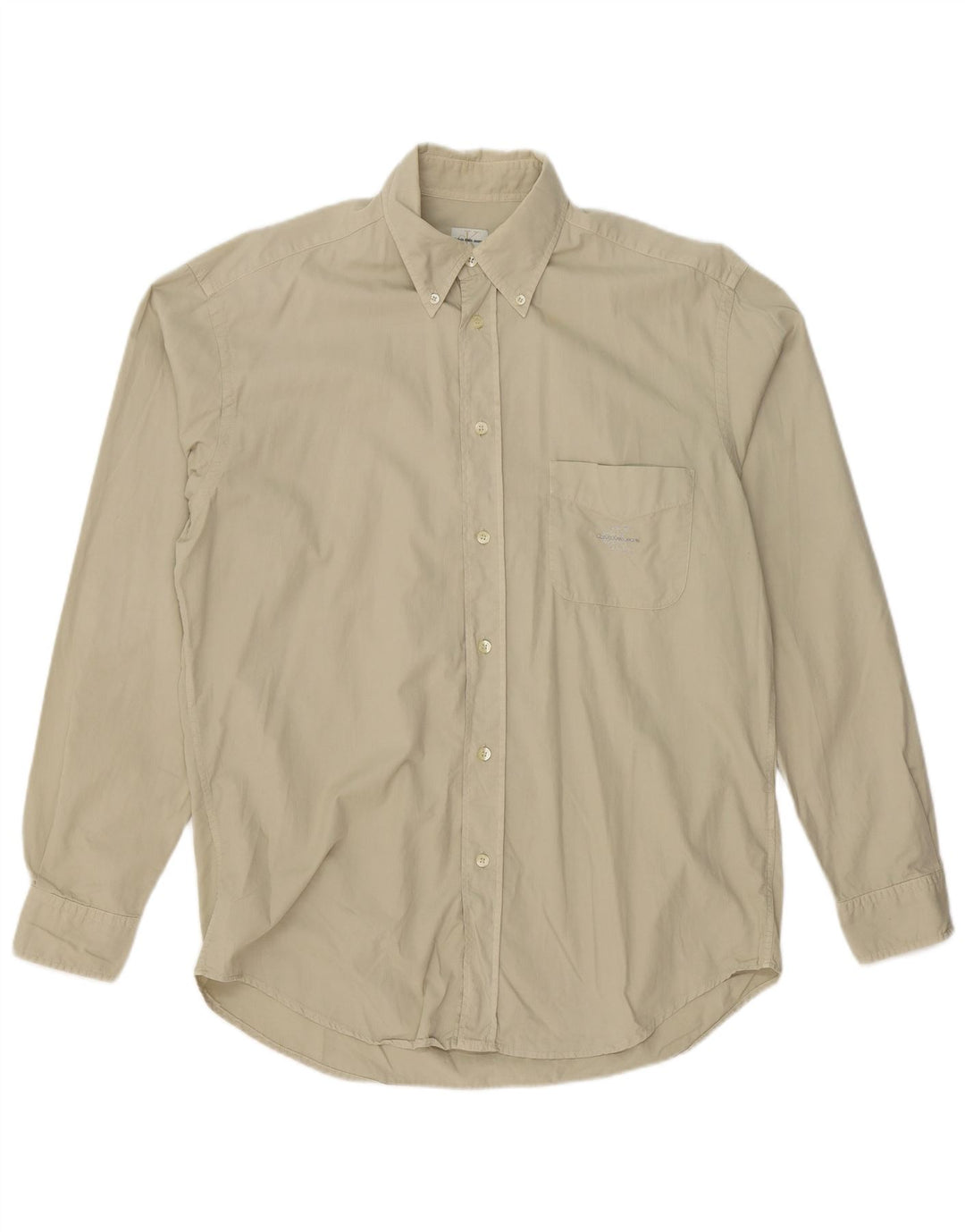 CALVIN KLEIN JEANS Mens Shirt Large Green Cotton