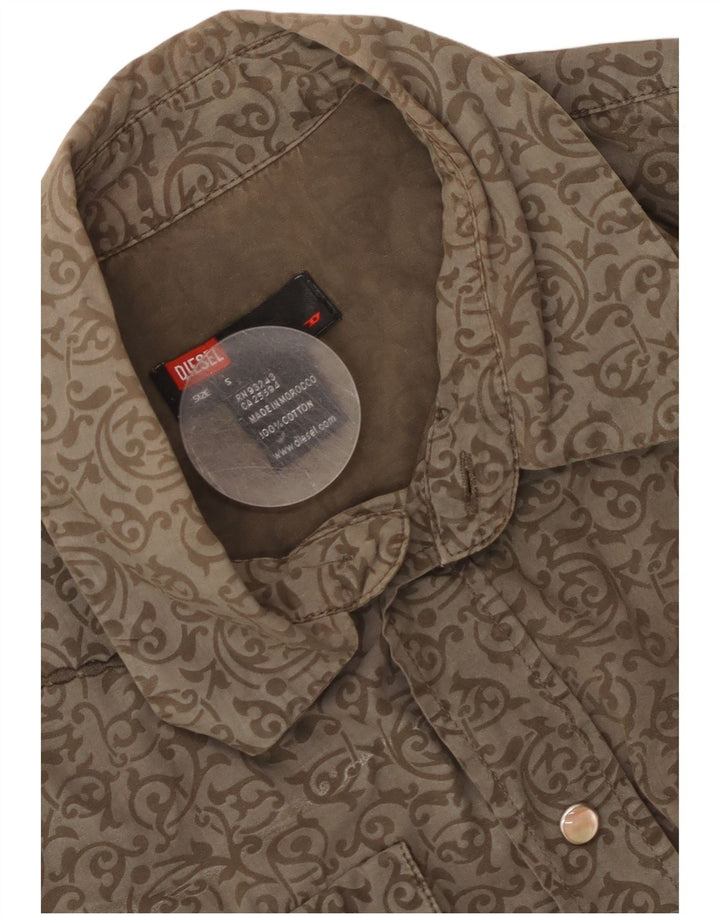 Diesel herreskjorte lille brun Paisley bomuld