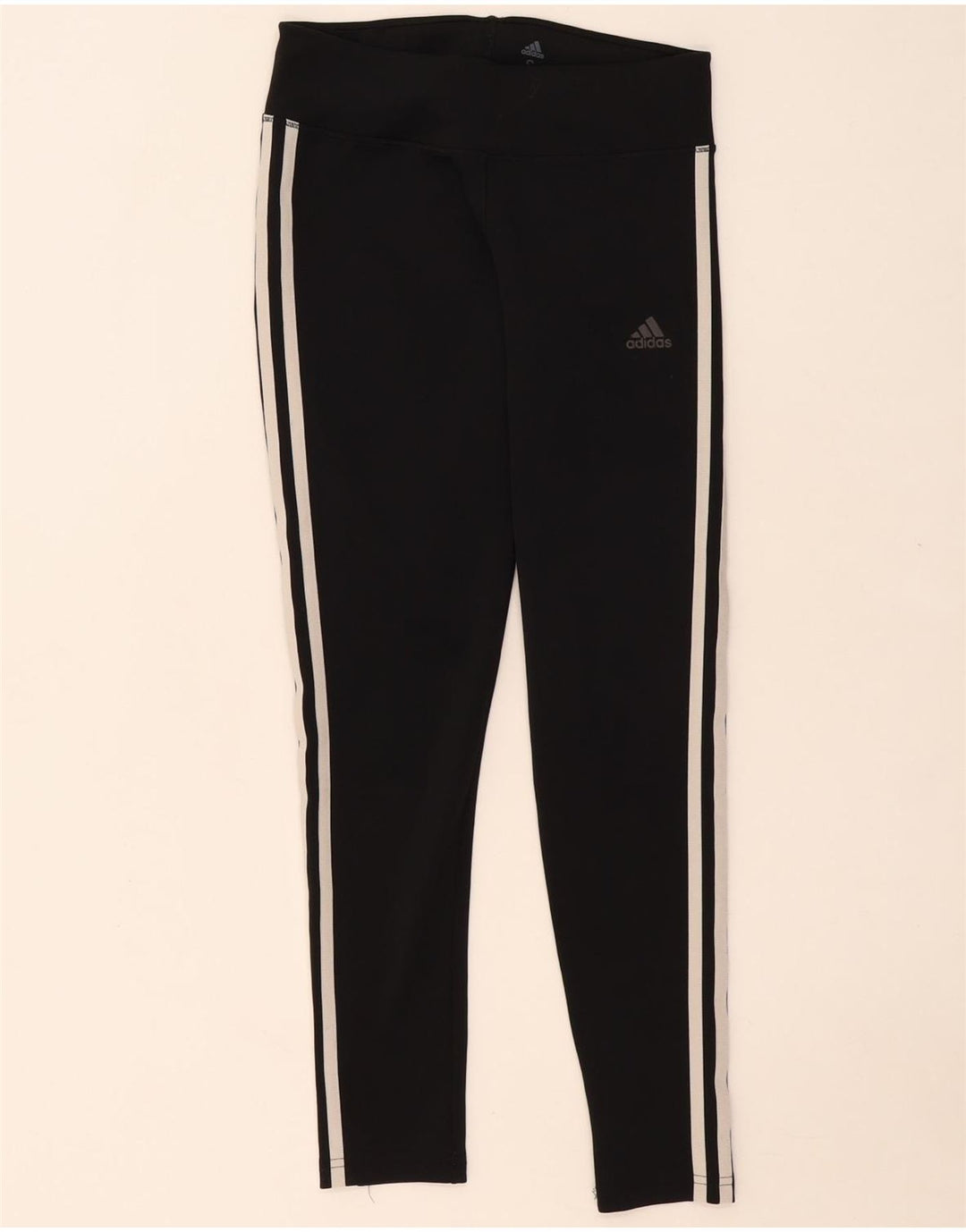 ADIDAS Womens Climalite Leggings UK 8/10 Small Black Polyester
