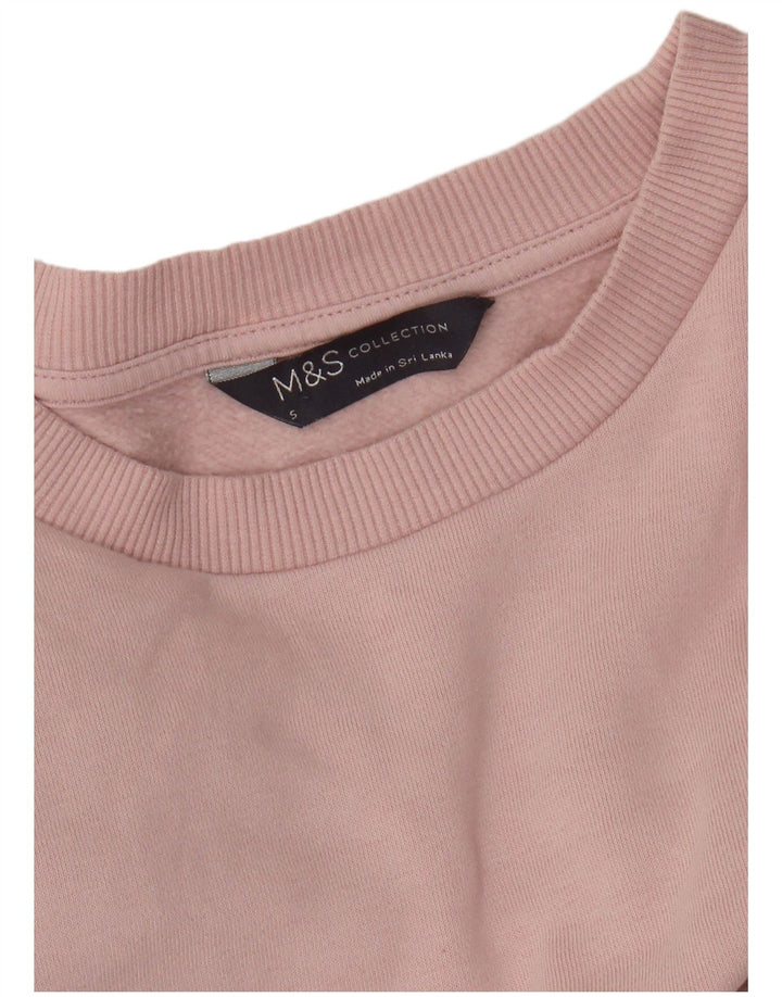 Marks & Spencer Dame Oversized Sweatshirt Jumper UK 10 Small Pink