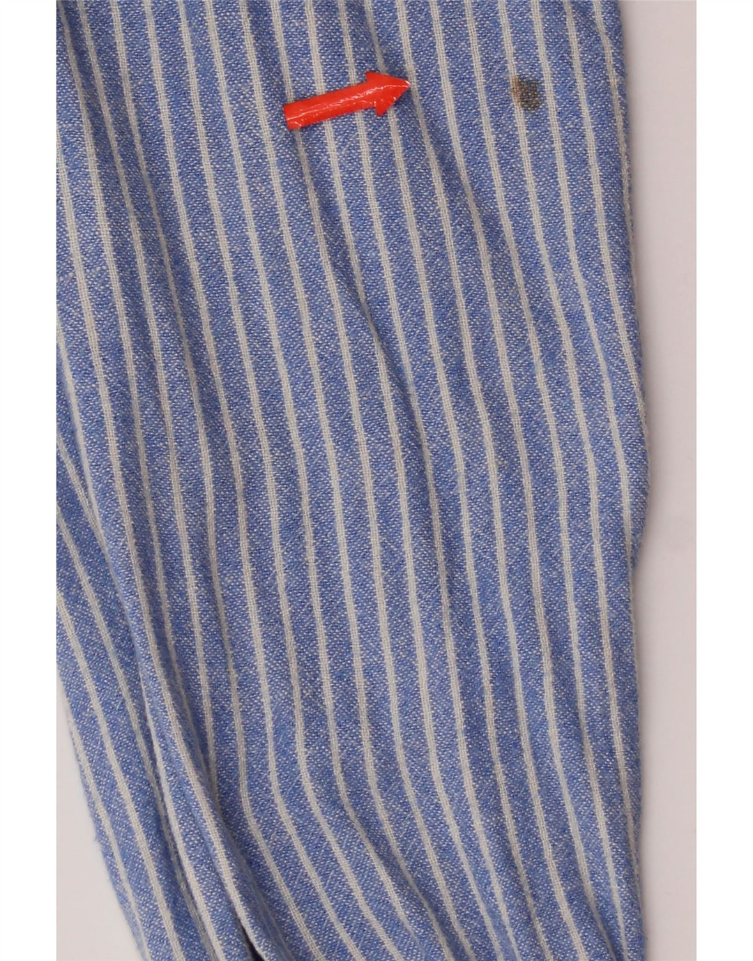 Crew Clothing Herreskjorte Medium Blue Pinstripe Linen