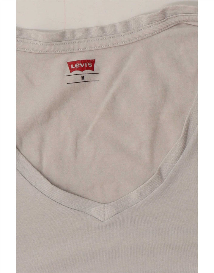 Levi's Dame T-Shirt Top UK 14 Medium Blue
