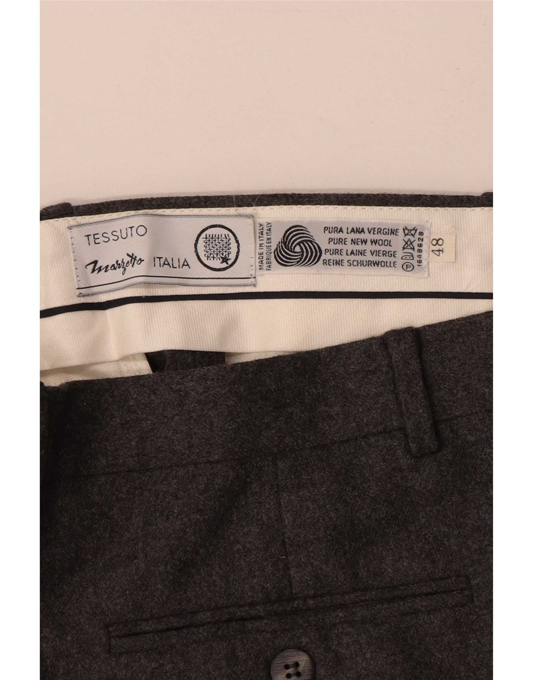 Marzotto Herre Pegged Suit Bukser IT 48 Medium W32 L34 Grå Uld