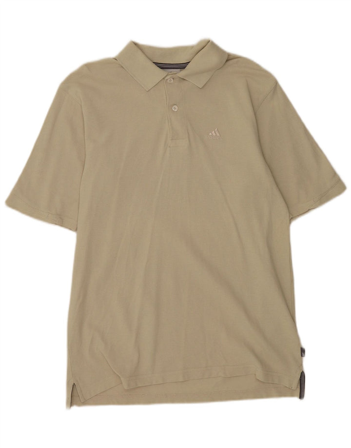 Adidas Polo Shirt til mænd, lille beige bomuld