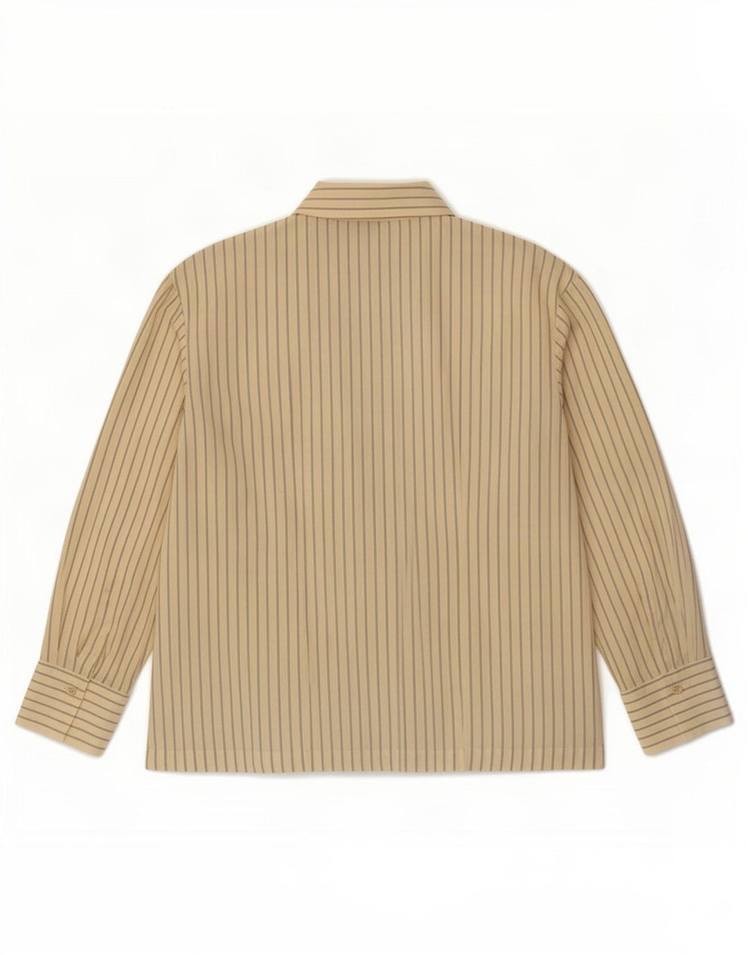 Marks & Spencer Dame Wrap Shirt Bluse UK 16 Large Beige Pinstripe