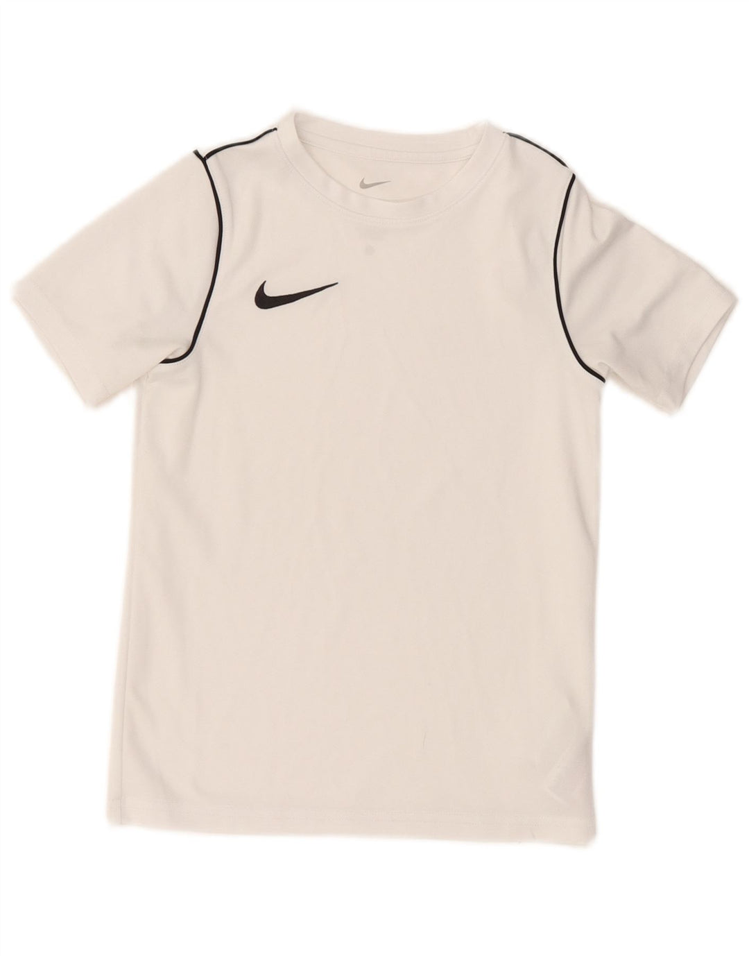 NIKE Boys Dri Fit T-Shirt Top 8-9 år Lille hvid polyester