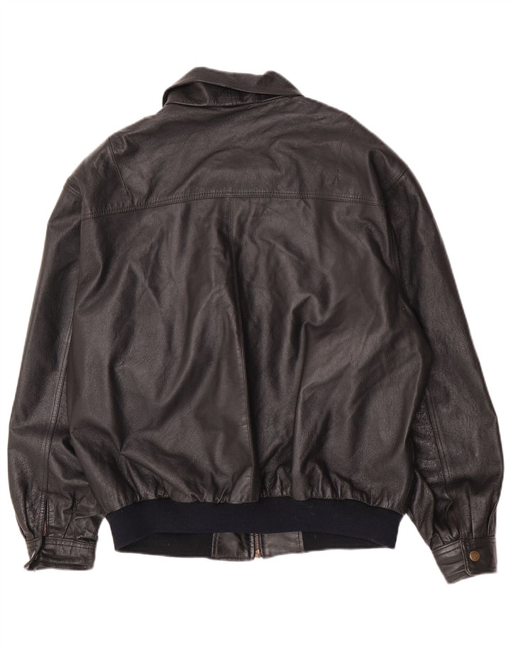 Vintage herre læderjakke UK 42 XL sort læder