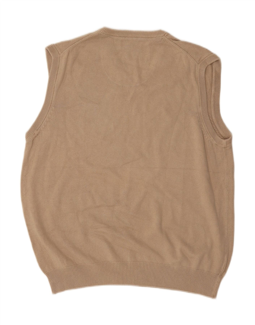 Marks & Spencer Herre Blue Harbor Vest Tank Top Stor Beige Bomuld