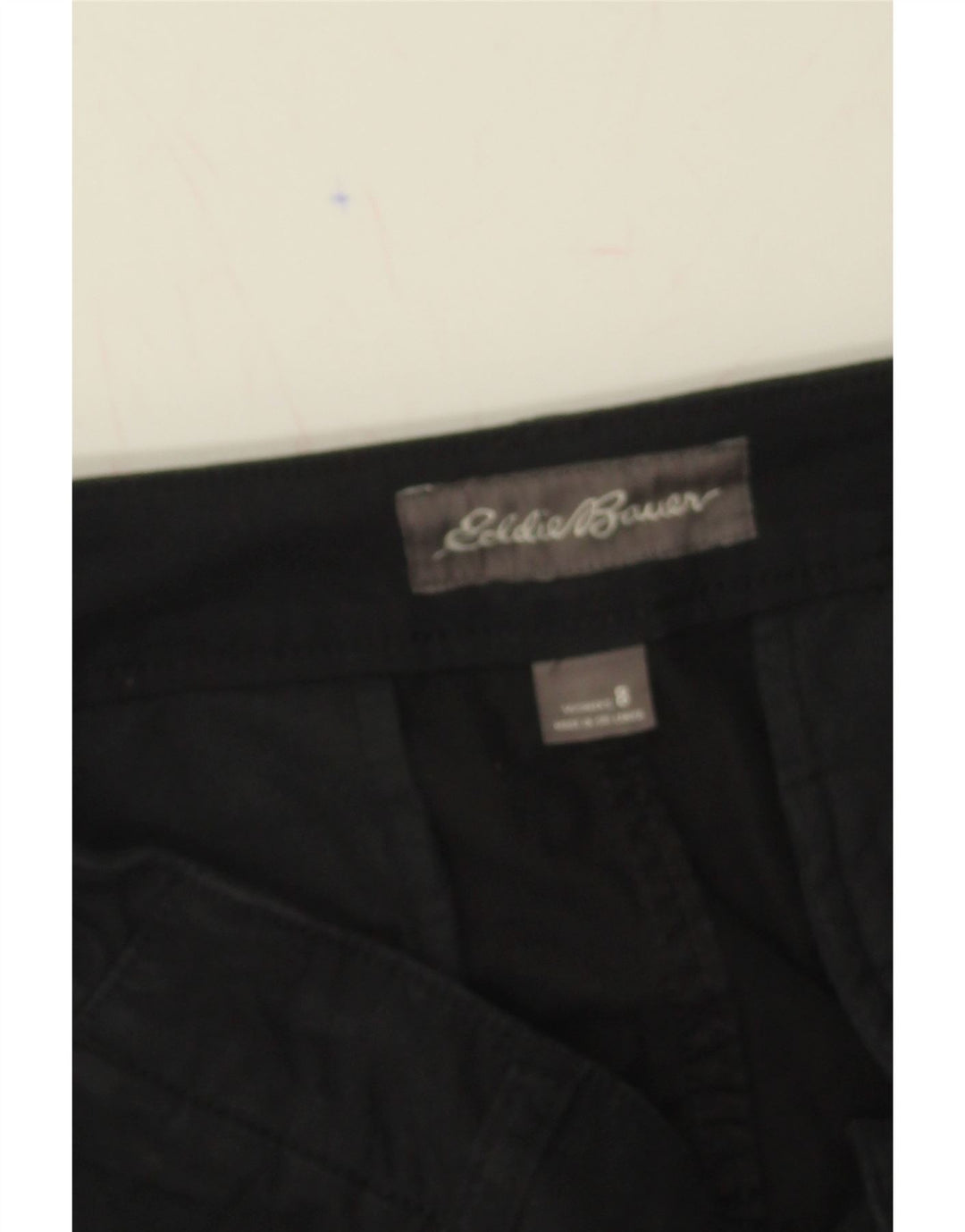 EDDIE BAUER Womens Slim Chino Trousers US 8 Medium W32 L27 Black Cotton Vintage Eddie Bauer and Second-Hand Eddie Bauer from Messina Hembry 