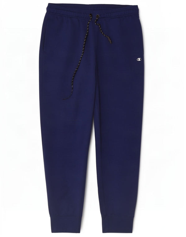 Champion Womens træningsdragt Bukser Joggers UK 14 Large Navy Blue Cotton