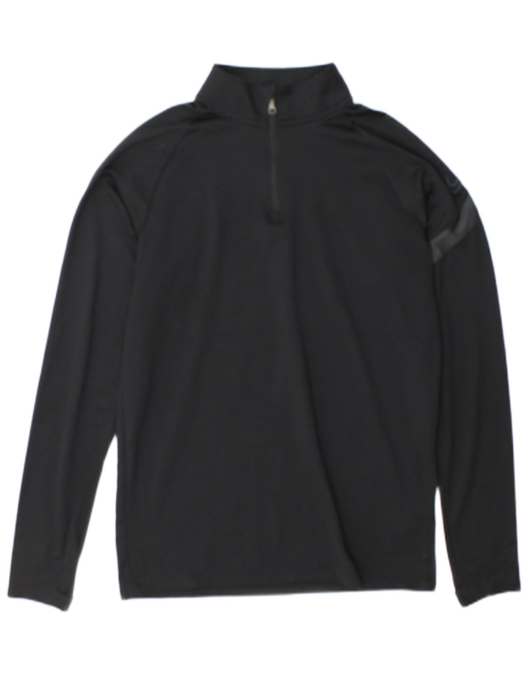 Nike Herre Dri Fit Grafisk Pullover med lynlås-hals Træningsdragt Top Lille Sort