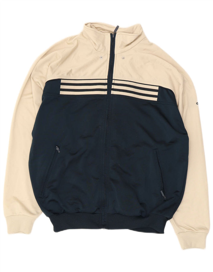 Adidas Grafisk træningsdragt topjakke til mænd UK 40/42 Medium White Colourblock