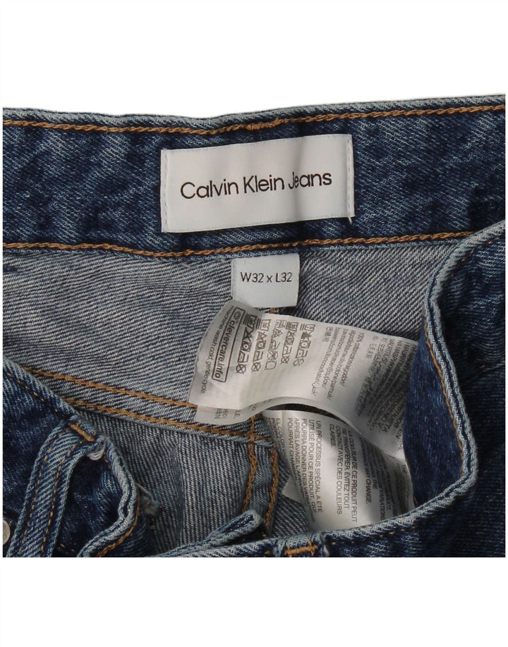 CALVIN KLEIN Mens Straight Jeans W32 L32  Blue Cotton
