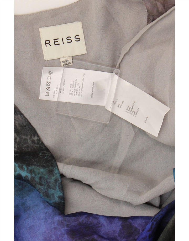 REISS Womens Abstract Pattern Maxi Dress UK 14 Large  Multicoloured