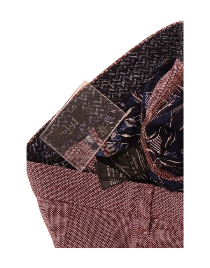 Ted Baker Herre lige jakkesæt bukser W32 L31 rødbrun bomuld