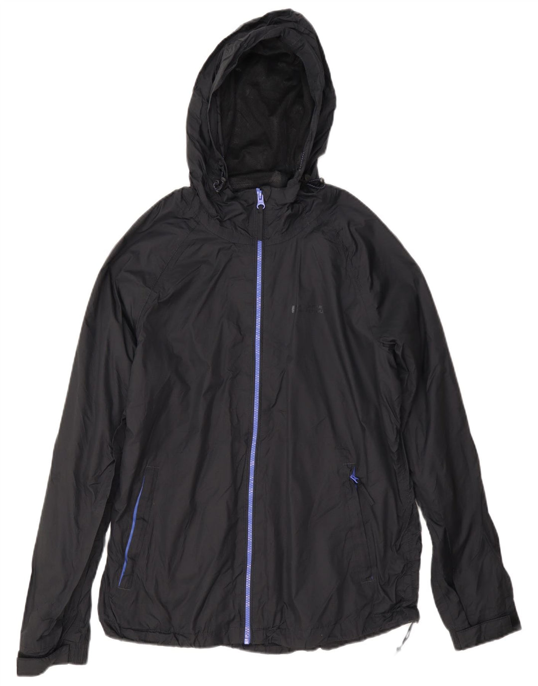 Mountain Warehouse Dame Regnjakke med hætte UK 12 Medium Sort Nylon