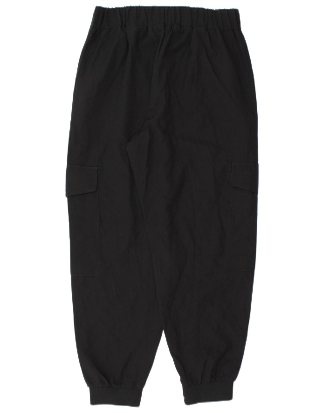 Zara Womens Crop Joggers Cargo Bukser Small W26 L25 Black Polyester
