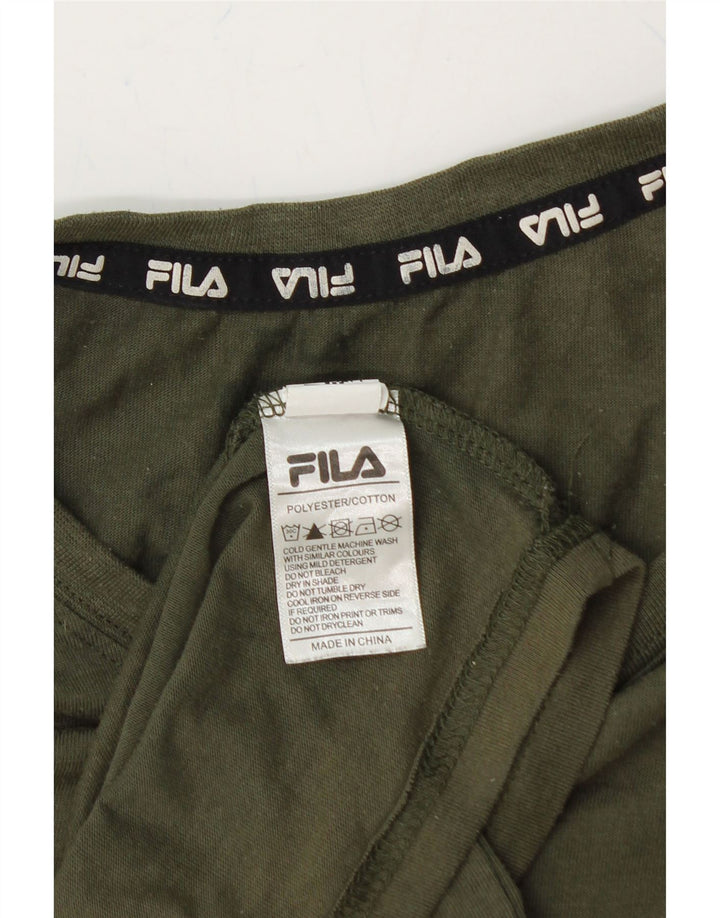 FILA Mens Graphic T-Shirt Top Medium Green Polyester Vintage Fila and Second-Hand Fila from Messina Hembry 