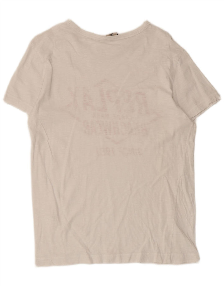 Replay Herre Grafisk T-Shirt Top Lille Hvid