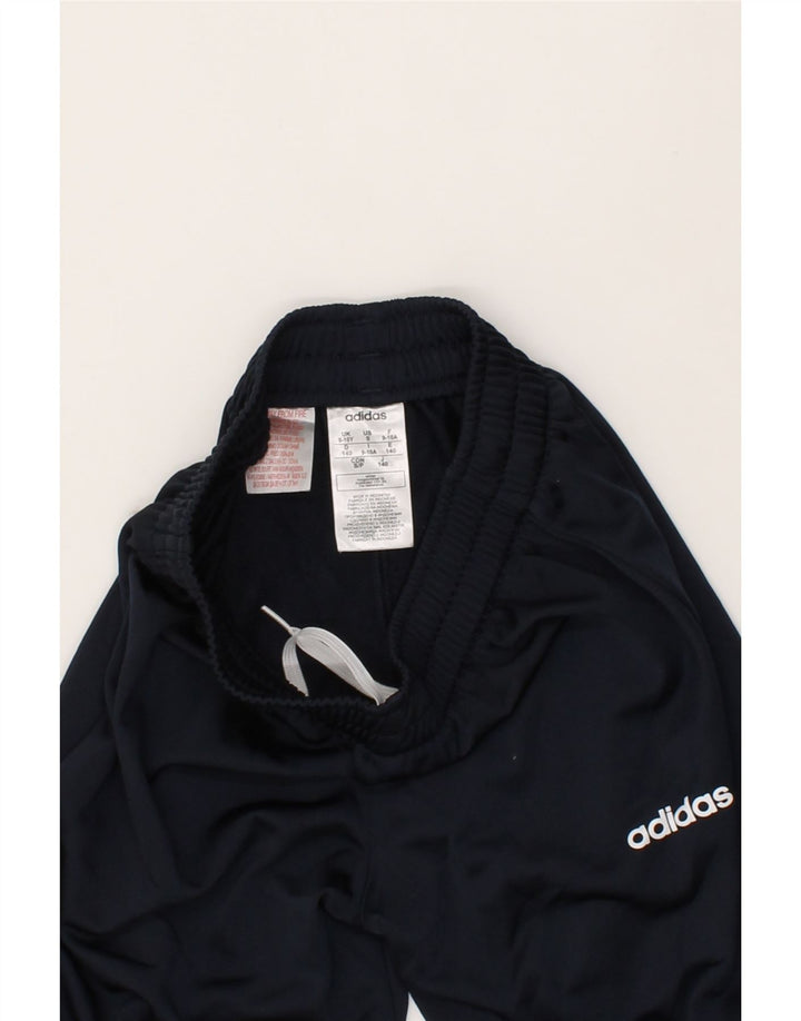 ADIDAS Boys Tracksuit Trousers Joggers 9-10 Years  Navy Blue Polyester Vintage Adidas and Second-Hand Adidas from Messina Hembry 