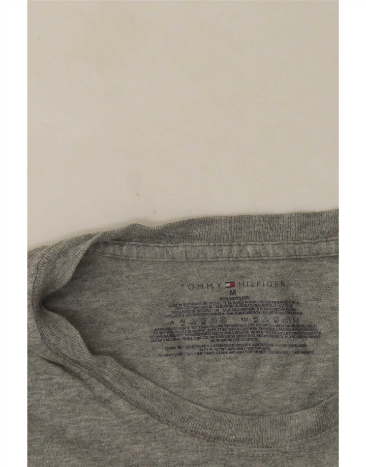 Tommy Hilfiger Herre T-shirt Top Medium Grey Flecked Bomuld