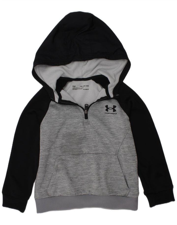 UNDER ARMOUR Drenge Cold Gear hættetrøje 6-7 år XS Grå Colourblock