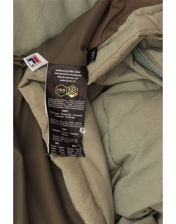 Fila Herre Polstret Gilet UK 40 Stor Grøn Polyamid