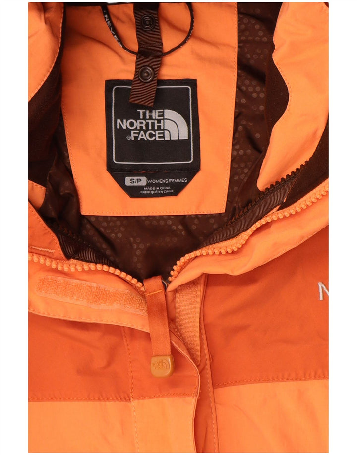 The North Face Dame Hyvent regnjakke UK 10 Small Orange Colourblock