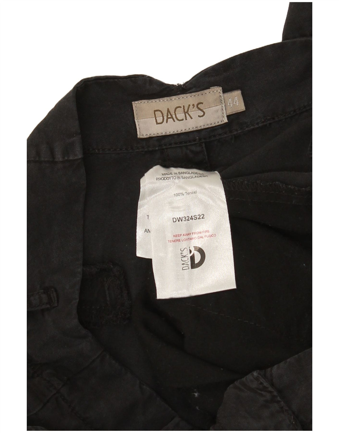Dacks dame capribukser med brede ben IT 44 Medium W30 L23 Sort Tencel