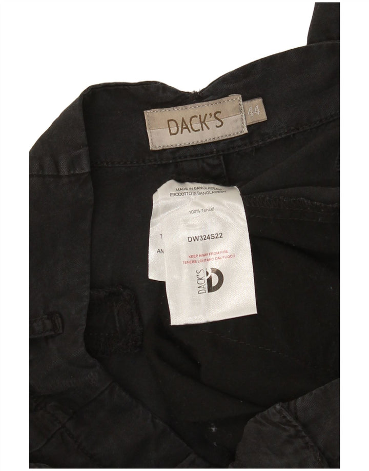 Dacks dame capribukser med brede ben IT 44 Medium W30 L23 Sort Tencel