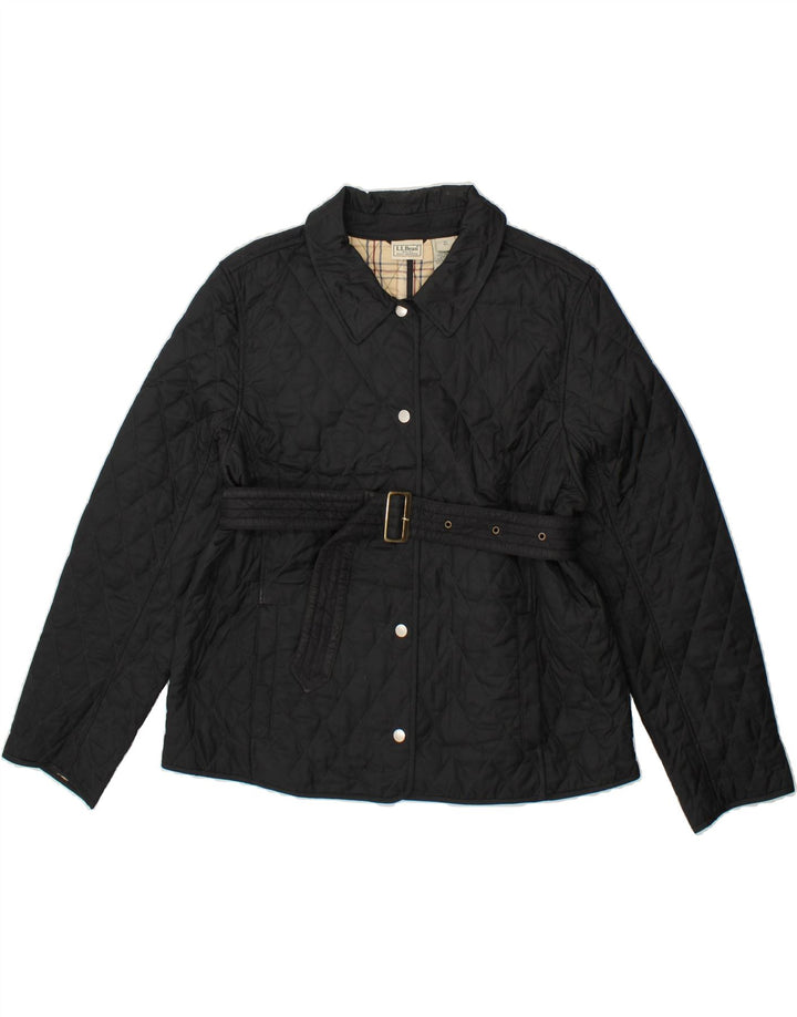 L.L.BEAN Womens Quilted Jacket UK 18 XL Black Polyester Vintage L.L.Bean and Second-Hand L.L.Bean from Messina Hembry 