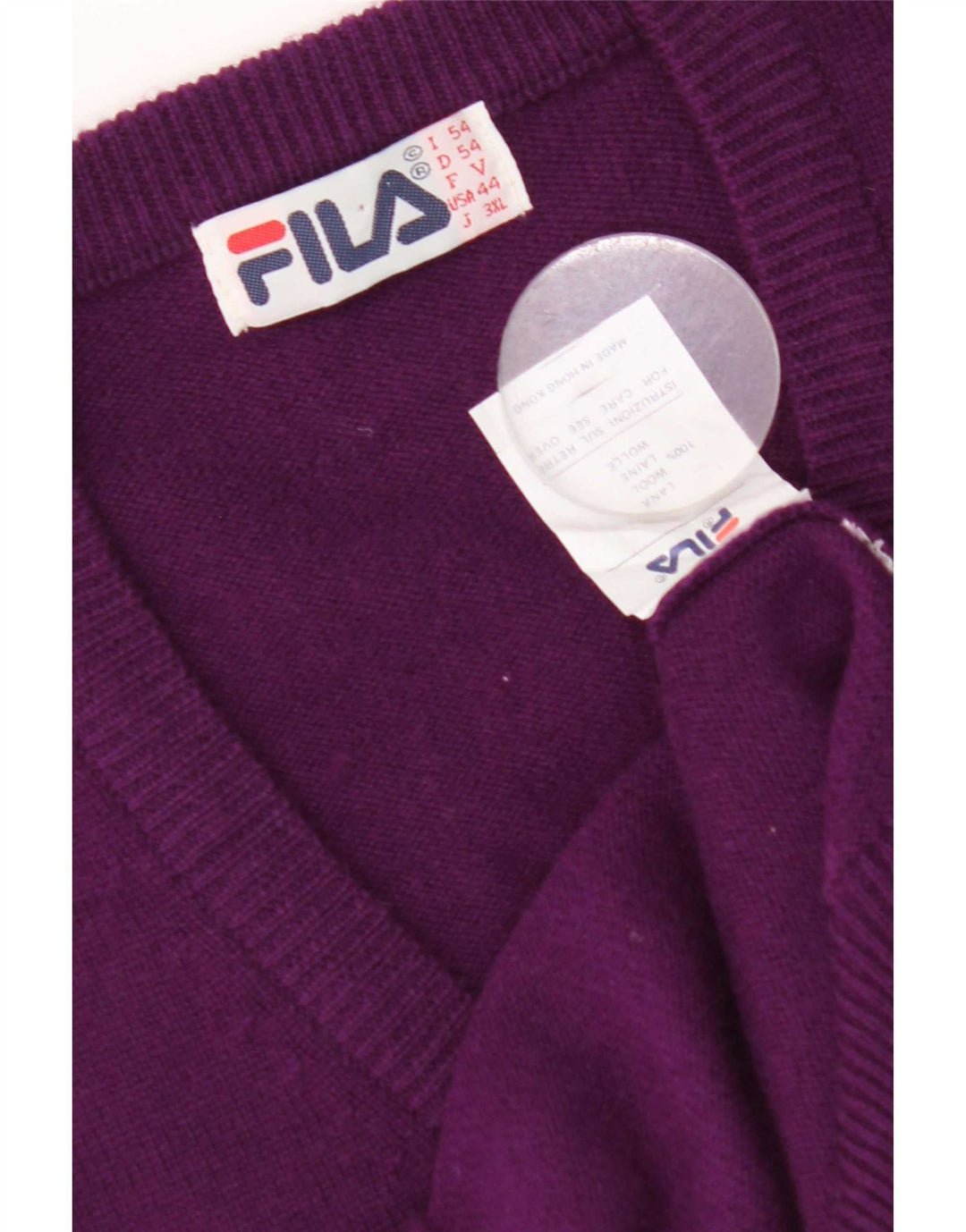 Fila Herrevest Tank Top IT 54 XL Lilla Uld
