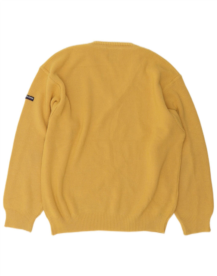 Explorer Herre V-hals sweater IT 50 Medium Gul Uld
