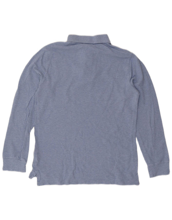 Polo Ralph Lauren drenge langærmet polo skjorte 15-16 år XL blå plettet