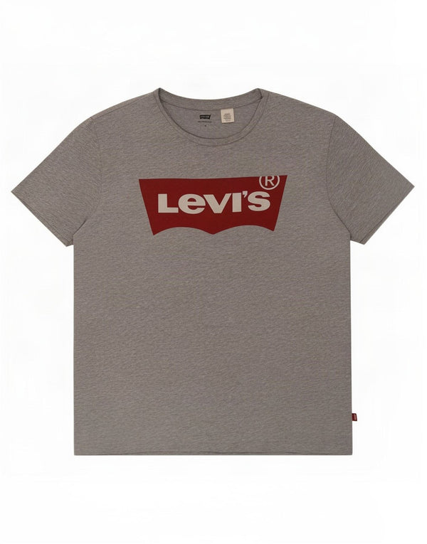 Levi's Herre grafisk T-shirt Top XL Grå Flecked Bomuld
