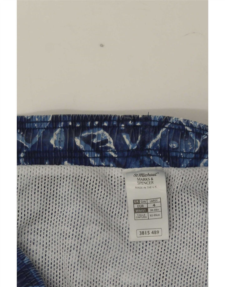 Marks & Spencer Badeshorts til mænd store marineblå geometriske