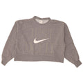 Nike Womens Crop Graphic Oversized Sweatshirt Jumper UK 10 Small Grey