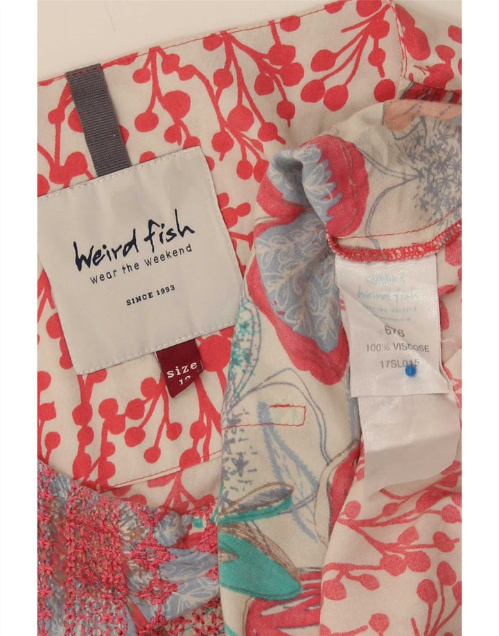 Weird Fish Dame Oversized Bluse Top UK 12 Medium Multicolored Floral