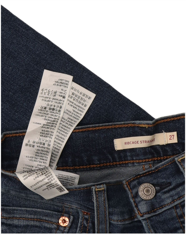 Levi's Dame Ribcage Straight Jeans W27 L29 Blå Bomuld