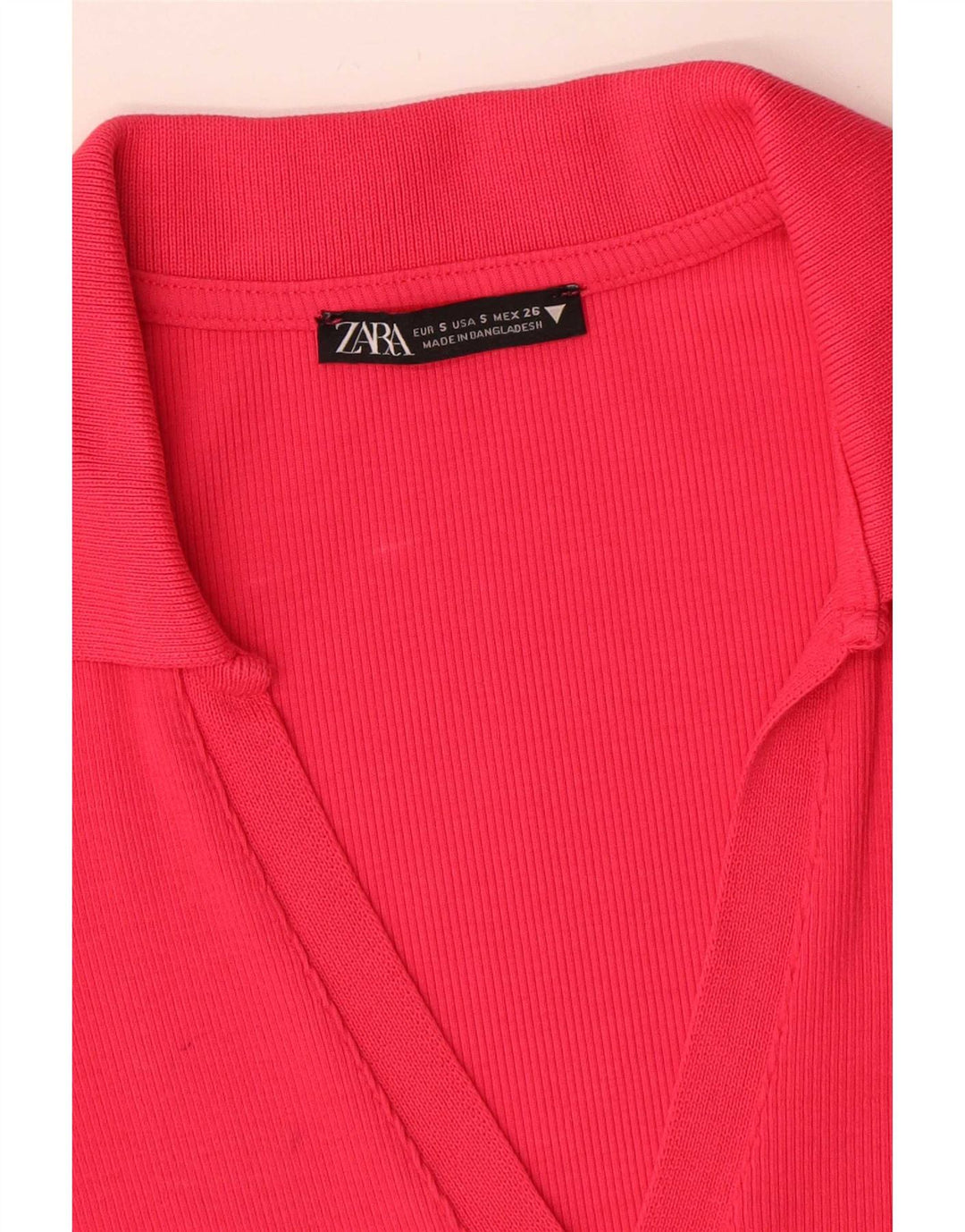 Zara Womens Bodycon Dress UK 8 Small Red Bomuld