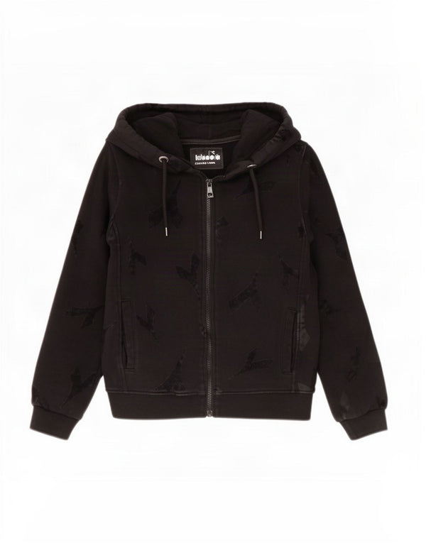 Diadora Girls BLACK LABEL Crop Grafisk hættetrøje med lynlås 10-11 år