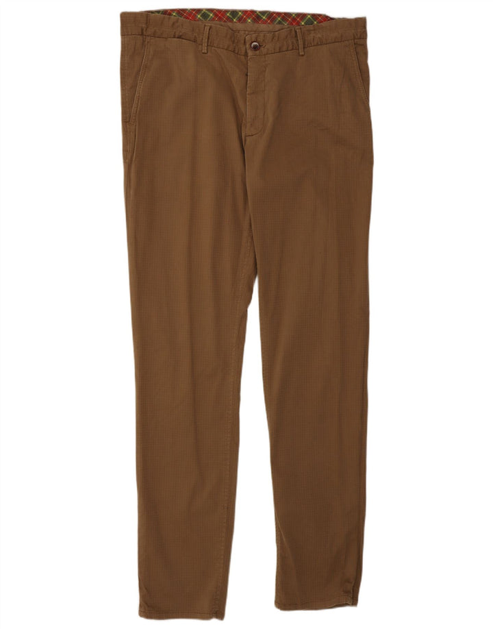 Massimo Dutti Herre Cargo Chino Bukser EU 44 Large W34 L33 Brun Check
