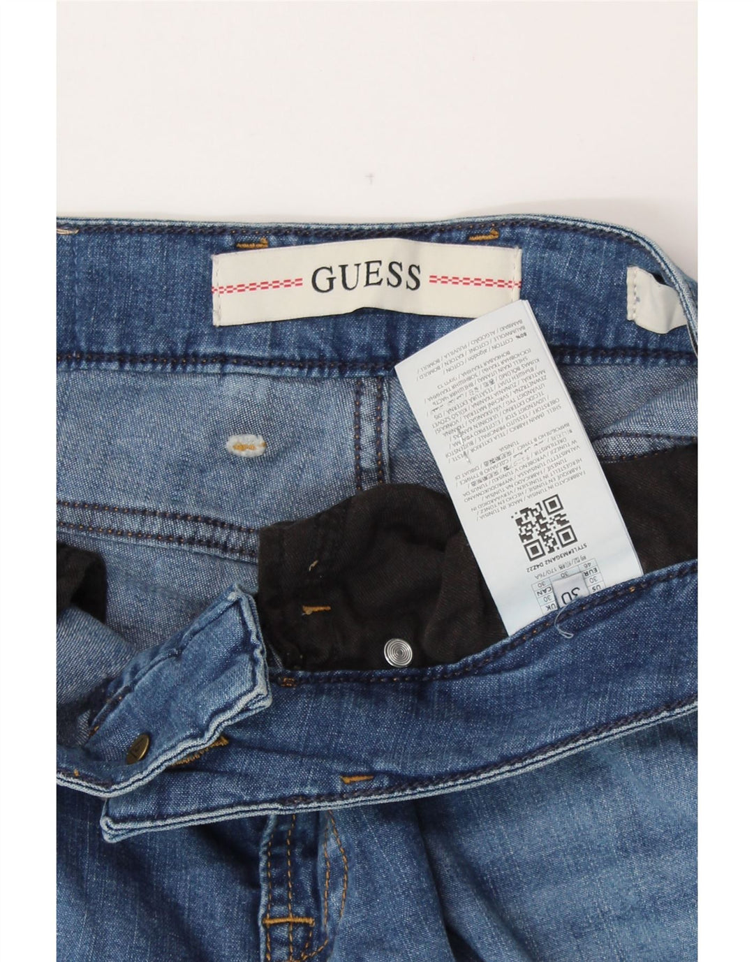 GUESS Straight Jeans til kvinder W30 L31 Blå Bomuld