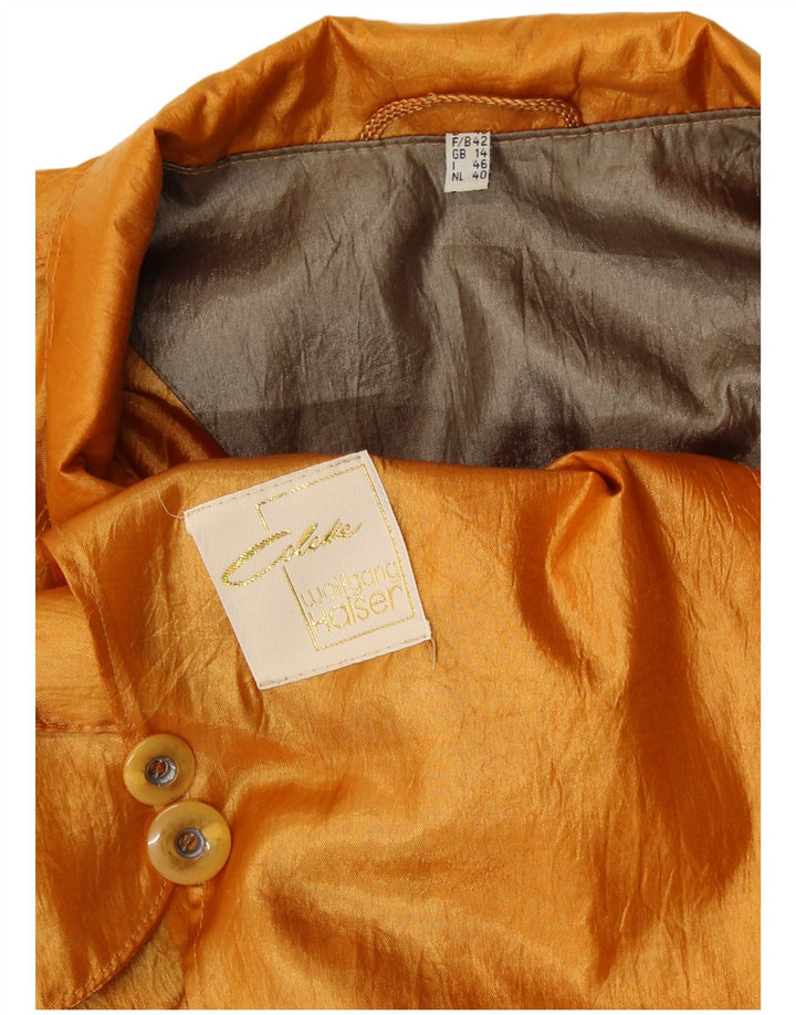 COLETTE WOLFGANG KAISER Oversized overfrakke til kvinder UK 14 Large Gold