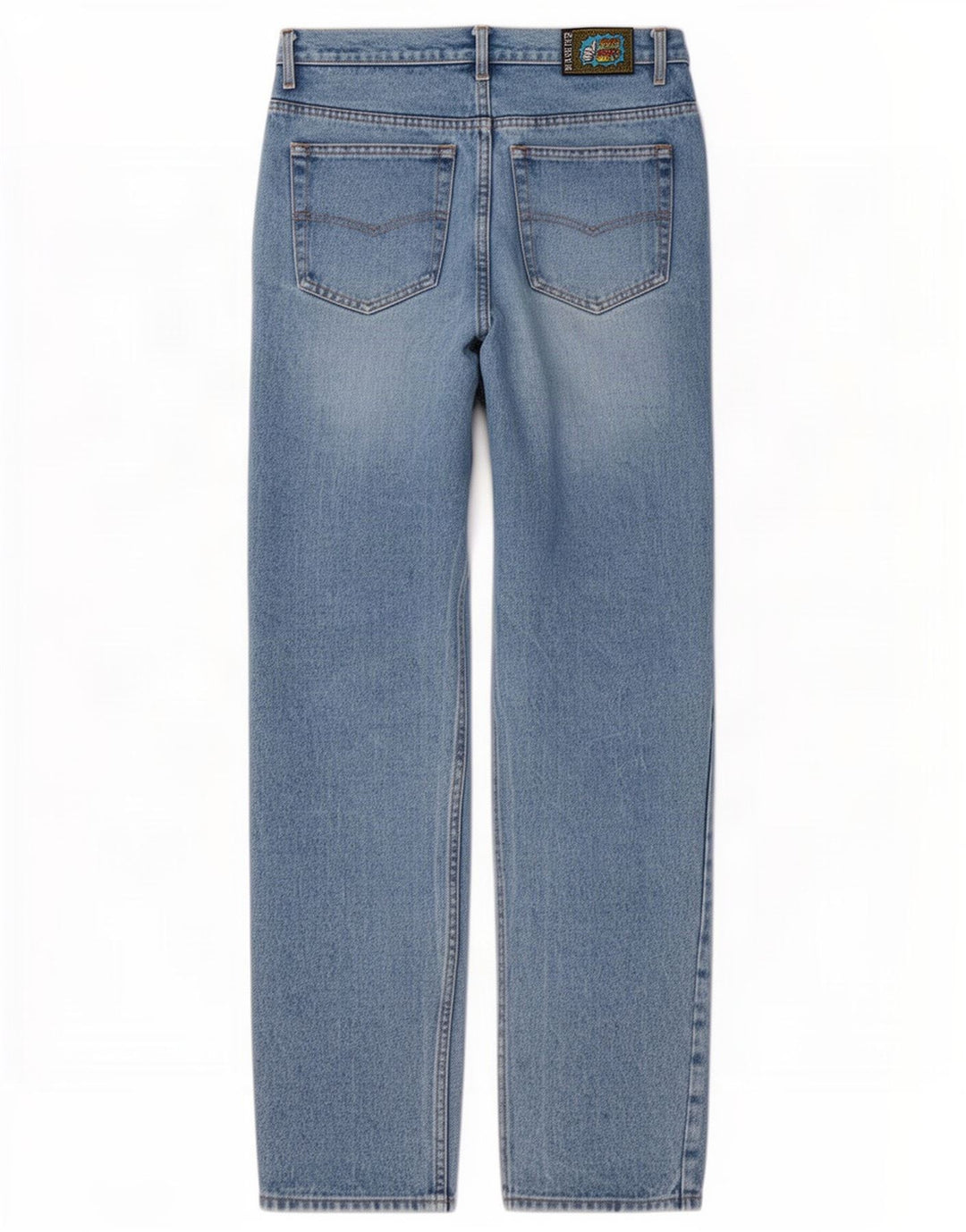 Base 92 Herre grafiske tilspidsede jeans IT 48 Medium W32 L34 Blå Bomuld