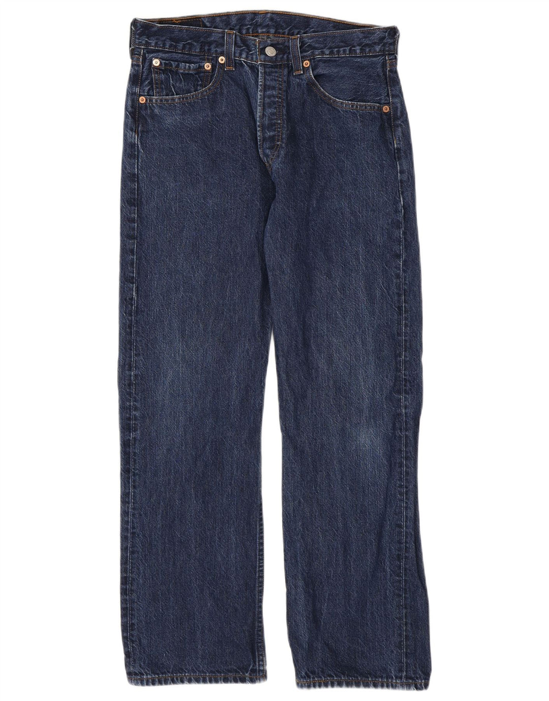 LEVI'S Herre 501 Straight Jeans W32 L30 Blå Bomuld